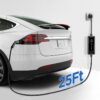 Level 2 & Level 1 EV Charger, 16Amp 110-240V Portable J1772 Electric Car Charger with Adjustable Amp Delayed Timer 25ft Long Cord