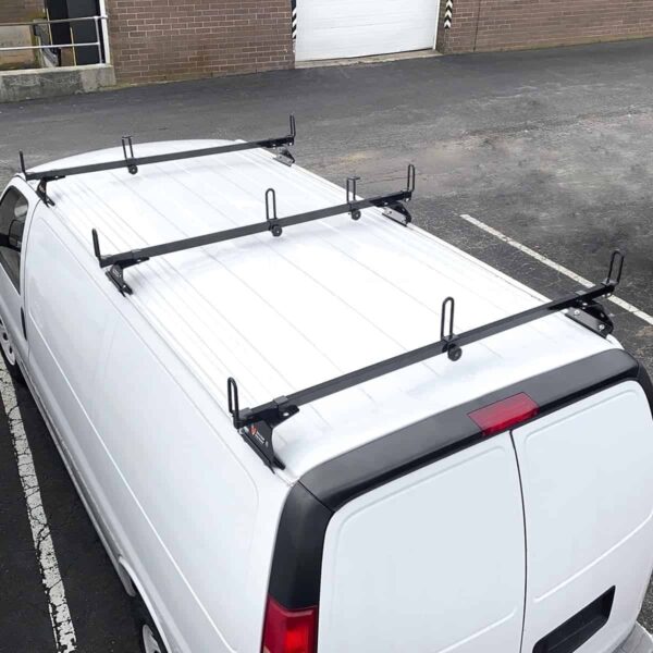 a6bc9edc05784632b1c3c873b8ea6995 Vantech GFY Heavy Duty 3 Bar Ladder Roof Rack Fits: Chevy Express All Year Trims (Black)