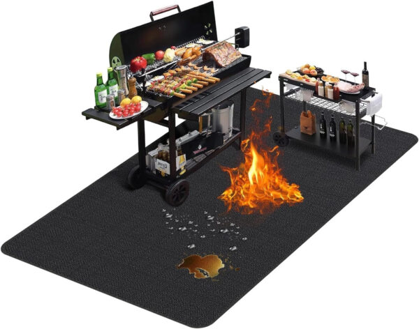 90×52 Inch Under Grill Mat for Outdoor Grill, Fireproof & Waterproof