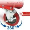500LBS Hydraulic Lift Table Cart, 30′′ Lifting Height., Double Scissor Lift Table with 4 Wheels and Non-Slip Pad, Hydraulic Scissor Lift Table for Material Handling and Transportation