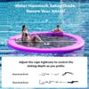 Round Inflatable Floating Dock, Sunchill Float Ring, Hammock Tanning Pool with 4in Woven Fabric, Manual Pump for 1-2 Min Quick Inflate/Deflate, Fits 2-8, Ideal for Lakes, Pools, Oceans