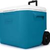 Chiller Series 60qt Wheeled Insulated Portable Cooler, Ice Retention Hard Cooler with Heavy Duty Wheels and Handle