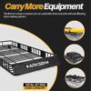 ARKSEN 84 x 39 x 6 Universal Roof Rack Cargo Extension Car Top Luggage Holder Carrier Basket SUV Camping, Black