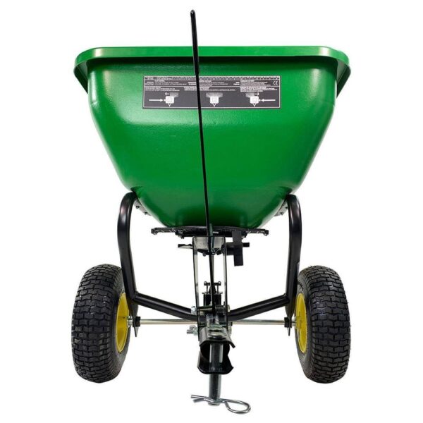 a806377afad24ed9b5b4b1990ce253ba 175 lb Tow-Behind Broadcast Spreader, Rustproof Poly Hopper, Universal Fit