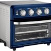 Air Fryer + Convection Toaster Oven, 8-1 Oven with Bake, Grill, Broil & Warm Options, Stainless Steel, TOA-70