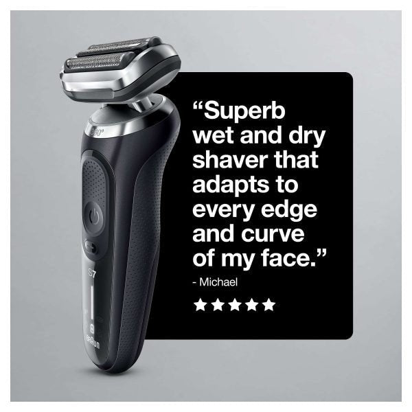 Braun Series 7 7085cc Flex Rechargeable Wet Dry Men s Electric Shaver with Clean Charge Station, Stubble Beard Trimmer