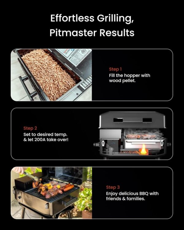 a8a28b2d15b84764b7bd046b9be1e122 Z GRILLS Wood Pellet Grill Smoker with 552 Cooking Area & Front Shelf for Outdoor BBQ, Smoke, Bake and Roast, 550C