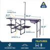 GCI OUTDOOR Master Cook Station | Portable Folding Kitchen Table with Soft Shell Sink, Heat Resistant Tabletop & Telescoping Lanter Pole, Perfect for Camping Trips