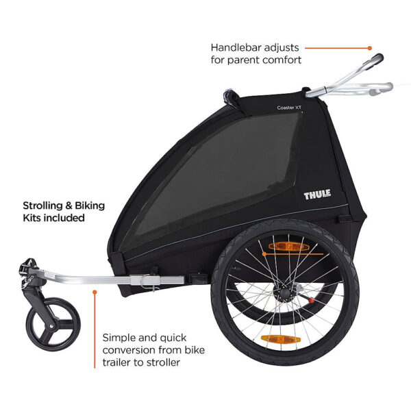 a8c38fb390a645619a1be66a2d86bb43 2-Seat Bicycle Trailer and Stroller – Black