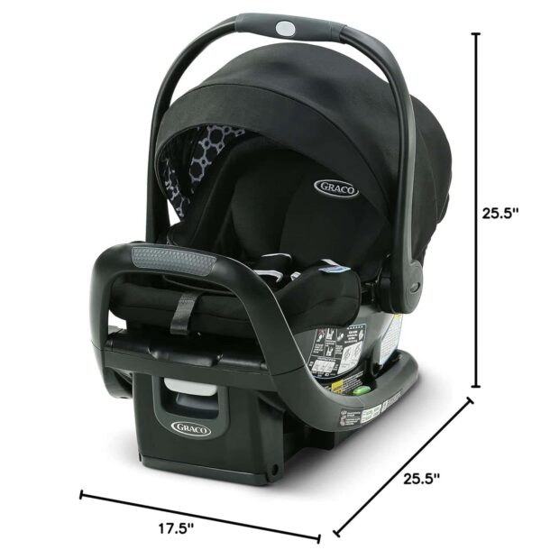 Graco SnugRide SnugFit 35 LX Infant Car Seat | Baby Car Seat with Anti Rebound Bar, Finn