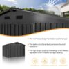 Aoxun 5×2.7 FT Outdoor Metal Storage Shed – Durable Water-Resistant Galvanized Steel, Sloping Roof Design, Lockable Door – Ideal for Tool Storage on Lawn, Patio & Backyard (Black)