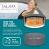 Bestway SaluSpa Miami EnergySense AirJet Inflatable Hot Tub Spa (71′′ x 26′′) | Portable Hot Tub with 2 Covers (1 Energy-Efficient Thermal Cover and 1 Standard Cover) | Fits Up to 2-4 Persons | Black