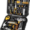 DEKOPRO Tool Set:Tool Kit with 8V Cordless Drill,Tool Box with Drill,Hand Drill Set for Men & Women,Home Tool Kits for House Repair,Handyman,DIY 126 Piece