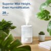 Humidifiers for Bedroom Baby, Sprout Evaporative with Dual Filters for Air & Water, Separate Sensor, Adjustable No Blue Nightlight, Auto Dry, Smart Control & Alexa, Auto Mode, 3.8L Tank for 36H
