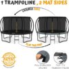 JUMPZYLLA Trampoline 8FT 10FT 12FT 14FT 15FT 16FT Trampoline with Enclosure – Recreational Trampolines with Ladder and AntiRust Coating, ASTM Approval Outdoor Trampoline for Kids