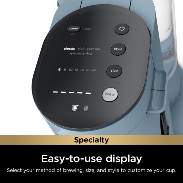 aac13d646da643278a17ed498acc2574 Ninja Pod & Grounds Specialty XL Single-Serve Coffee Maker, K-Cup Pod Compatible, Brews Grounds, Compact Design, Built-In Milk Frother, 68-oz. Reservoir, 6-oz. Cup to 24-oz. Mug Sizes, Stone, PB055AST