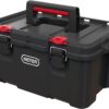 Keter Stack-n-Roll Modular Tools Organizer for Garage Storage and DIY, 3 Piece Resin Rolling Tool Box System for Small Parts