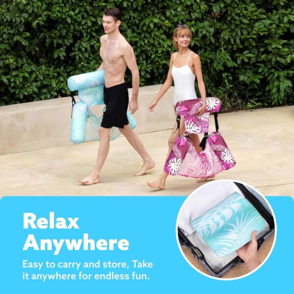 ab639087f0314216ad86538b0bc6a331 SLOOSH Inflatable Pool Floats Adult,2 Packs Floating Lounge Chairs,Blow up Pool Noodles for Adult Heavy Duty,Floating Chair for Party Summer Water Beach Lake Fun