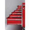 Heavy-Duty 72 in. W x 24 in. D 15-Drawer Tool Chest Mobile Workbench with Stainless Steel Top and Dual Locks in Red