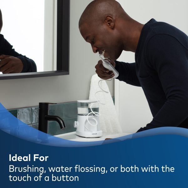ab9792f7957e4df3b4415a90d6c49d06 Waterpik Sonic-Fusion 2.0 Flossing Toothbrush, Electric Toothbrush Water Flosser Combo, White