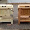 All Weather 48 Quart Antiqued Cedar Cooler Stand with Brass Drain, Bottle Opener and Cap Catcher, Beer Cooler.