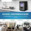 Nugget Countertop Ice Maker with Self-Cleaning Function, Refillable Water Tank, Perfect for Kitchens, Offices, Home Coffee Bars, and More