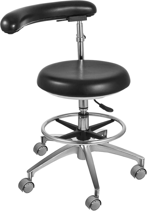 abf1c16d9e6244748070e248374799f9 Medical Dental Stool Dentist Chair with 360 Degree Rotation Armrest PU Leather Assistant Stool Chair Height Adjustable Doctor Chair