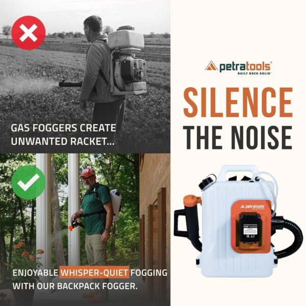 Cordless ULV Cold Fogger Backpack Sprayer, 2.6 Gallon – Battery-Powered Mosquito Fogger for Outdoor Use
