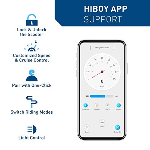 Hiboy S2 Pro Folding Electric Scooter, 500W Motor, 10′′ Solid Tires