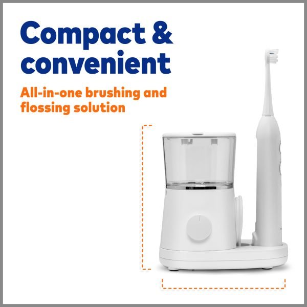 ac8f3556c4d146d49d7b21c68901a529 Waterpik Sonic-Fusion 2.0 Flossing Toothbrush, Electric Toothbrush Water Flosser Combo, White