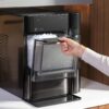 Countertop Nugget Ice Maker | Ice Machine with WiFi Connectivity | Smart Home Kitchen Essentials | Black Stainless