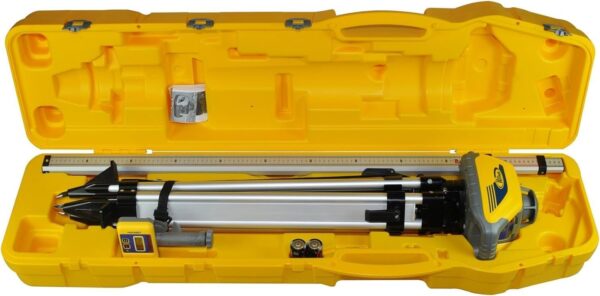 acd77cbf691f4a6e9ffbb6dfd9c4baf6 LL100N-2 Laser Level Kit with HR320 Receiver and Clamp, 15′ Grade Rod (Inches), Tripod, and System Case , Yellow