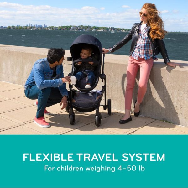 Pivot Modular Travel System with LiteMax Infant Car Seat with Anti-Rebound Bar (Desert Tan)