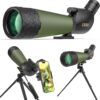 Gosky Updated 20-60×85 Dual Focusing Spotting Scopes with Tripod, Carrying Bag and Quick Phone Holder – BAK4 High Definition Waterproof Spotter Scope for Bird Watching Wildlife Scenery