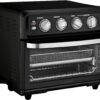 Air Fryer + Convection Toaster Oven, 8-1 Oven with Bake, Grill, Broil & Warm Options, Stainless Steel, TOA-70