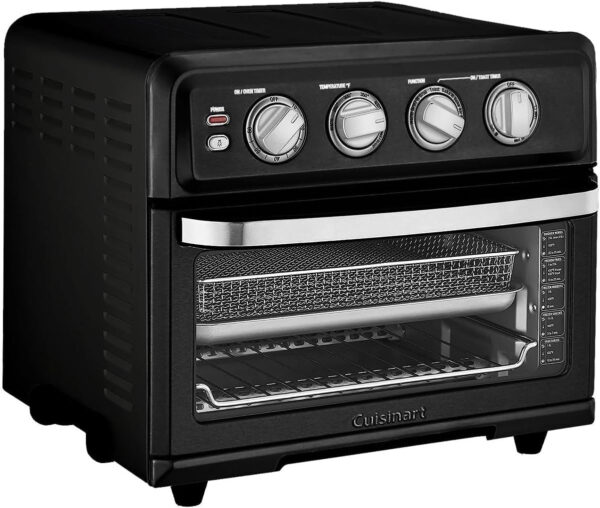 Air Fryer + Convection Toaster Oven, 8-1 Oven with Bake, Grill, Broil & Warm Options, Stainless Steel, TOA-70