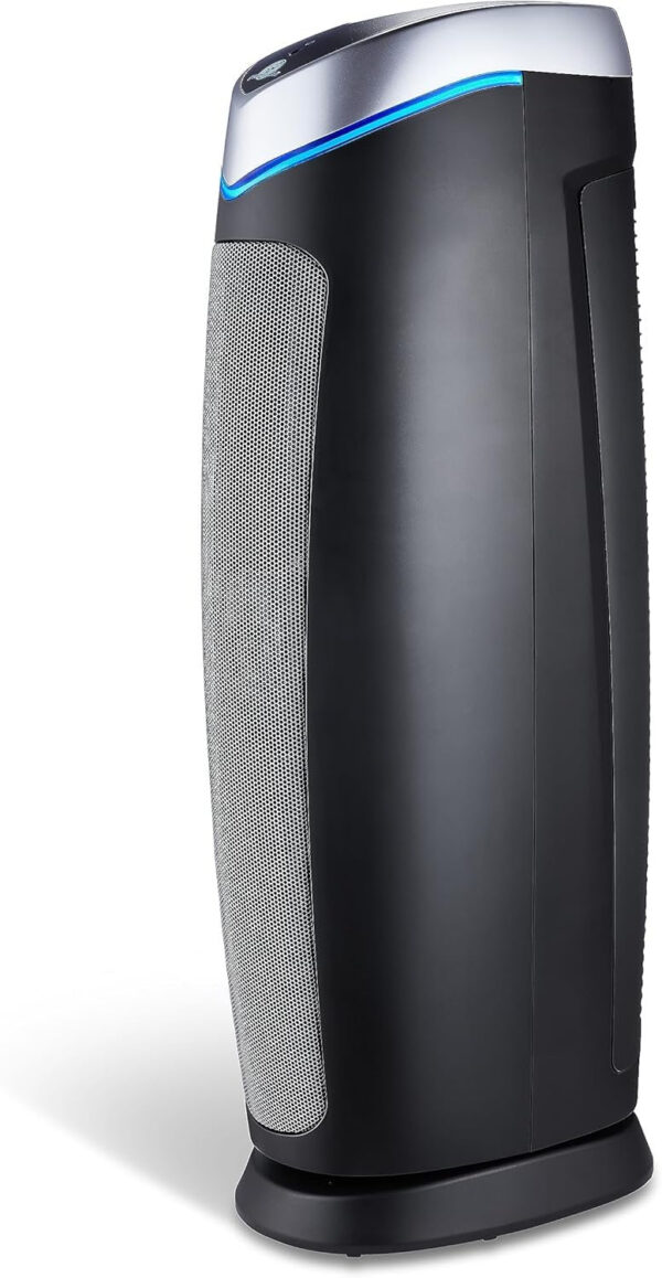 GermGuardian 5-In-1 HEPA Air Purifier for Home, Large Rooms Up To 915 Sq. Ft. with HEPA Pet Air Filter, UV-C Light & Odor Reduction, AC5250PT, 28′′ Tower, Black