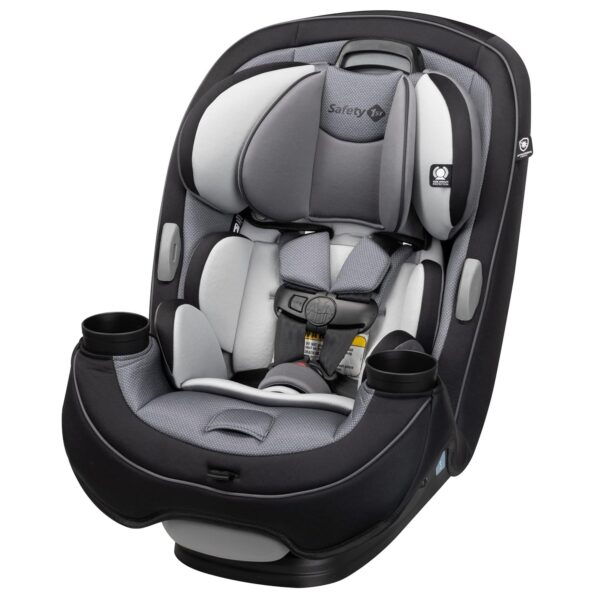 Grow and Go All-in-One Slim Convertible Car Seat, Rear Facing, 5-40 lbs, Forward Facing (30–65 lbs), High Back Booster Seat 40-100 pounds, Aqua Pop
