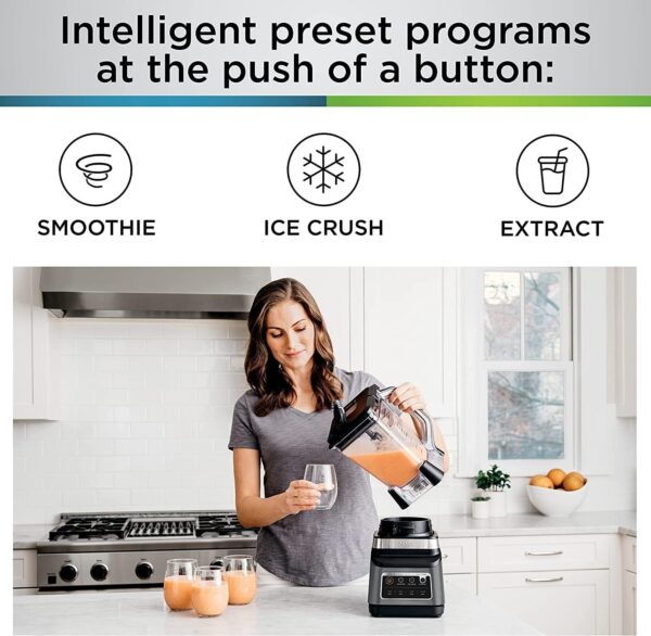 BN801 Professional Plus Kitchen System, 1400 WP, 5 Functions for Smoothies, Chopping, Dough & More with Auto IQ, 72-oz.* Blender Pitcher, 64-oz. Processor Bowl, (2) 24-oz. To-Go Cups, Grey
