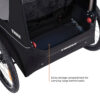 2-Seat Bicycle Trailer and Stroller – Black