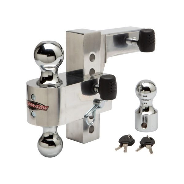 b02e7ca33453490ca8679b335a1c0983 Uriah AlumaTow Adjustable Aluminum Tow Truck Car Trailer Hitch Mount 6 Inch Drop