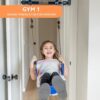 6 Piece Indoor Doorway Gym Set for Kids �� Indoor Swing for Kids Includes Kids Swing Chair, Rings, Hanging Trapeze, Ladder, Swinging Rope & Pullup Bar