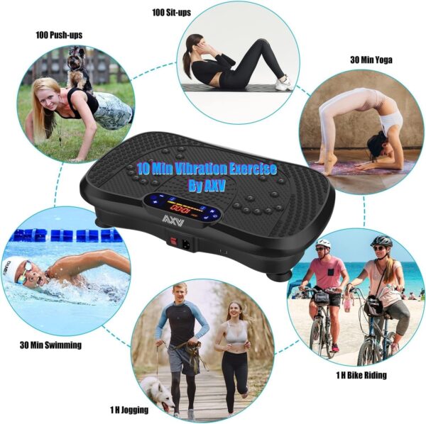 b03efac281ed444199ccdfb73a35dc27 Vibration Plate Fitness Platform Exercise Machine Vibrating Lymphatic Drainage Shaking Full Body Shaker Workout Vibrate Stand Shake Board Sport Gym for Weight Loss Fat Burner for Women Men