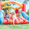 Little Tikes Jump ‘n Slide Inflatable Bouncer Includes Heavy Duty Blower With GFCI, Stakes, Repair Patches, And Storage Bag, for Kids Ages 3-8 Years