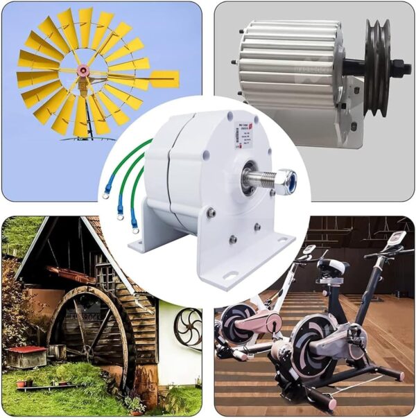 b07452fa2e9d4f938e7f38721fba1213 12000W Low RPM Permanent Magnet Generator 12V 24V 48V 120V 220V, Free Energy Gearless Permanent Magnet Generator Motor DIY for Wind Turbine Water Turbine,12V