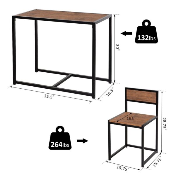 b07bd7c830114811bb87ba7e47b962ce Dining Table With Two Dining Chairs Set