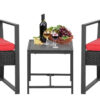 Patio Furniture Set 4 Pieces Outdoor Rattan Chair Wicker Sofa Garden Conversation Bistro Sets for Yard (Brown)