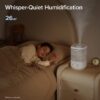 Humidifiers for Bedroom Baby, Sprout Evaporative with Dual Filters for Air & Water, Separate Sensor, Adjustable No Blue Nightlight, Auto Dry, Smart Control & Alexa, Auto Mode, 3.8L Tank for 36H