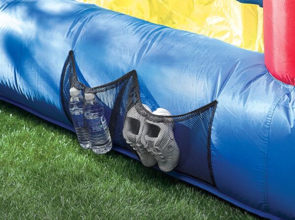 b12323d520854ba19e53c6df964f40b8 Little Tikes Jump ‘n Slide Inflatable Bouncer Includes Heavy Duty Blower With GFCI, Stakes, Repair Patches, And Storage Bag, for Kids Ages 3-8 Years