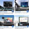 Wireless Apple Carplay Screen for Car 4K Dash Cam, 9′′ Portable Apple Carplay & Android Auto Car Stereo, with 1080p Backup Camera, GPS Navigation/Mirror Link/Voice Control/Bluetooth